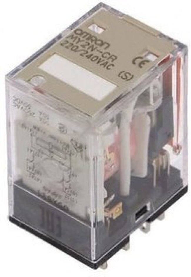 MY2N-CR-220/240AC, Реле: электромагнитное, DPDT, Uобмотки: 230ВAC, 10A/220ВAC, 1,2BA