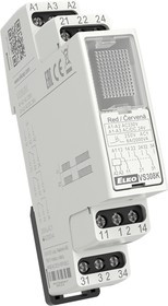 VS308K/green Вспомогательное реле зеленое, AC 230V (А1-А2), AC/DC 24V (А1-А3), переключение 3x8A (AgSnO2), монтаж 1 модуль DIN, 50-60Hz.