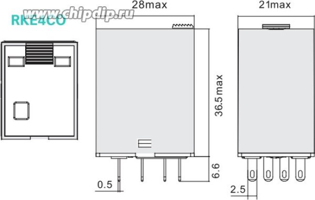 Реле RKE4CO730LT, 4CO, 5A(250VAC/30VDC), 230VAC, мех. индикация, тест-кнопка с блокировкой, LED Реле RKE4CO730LT, 4CO, 5A(250VAC/30VDC), 230VAC, мех. индикация, тест-кнопка с блокировкой, LED