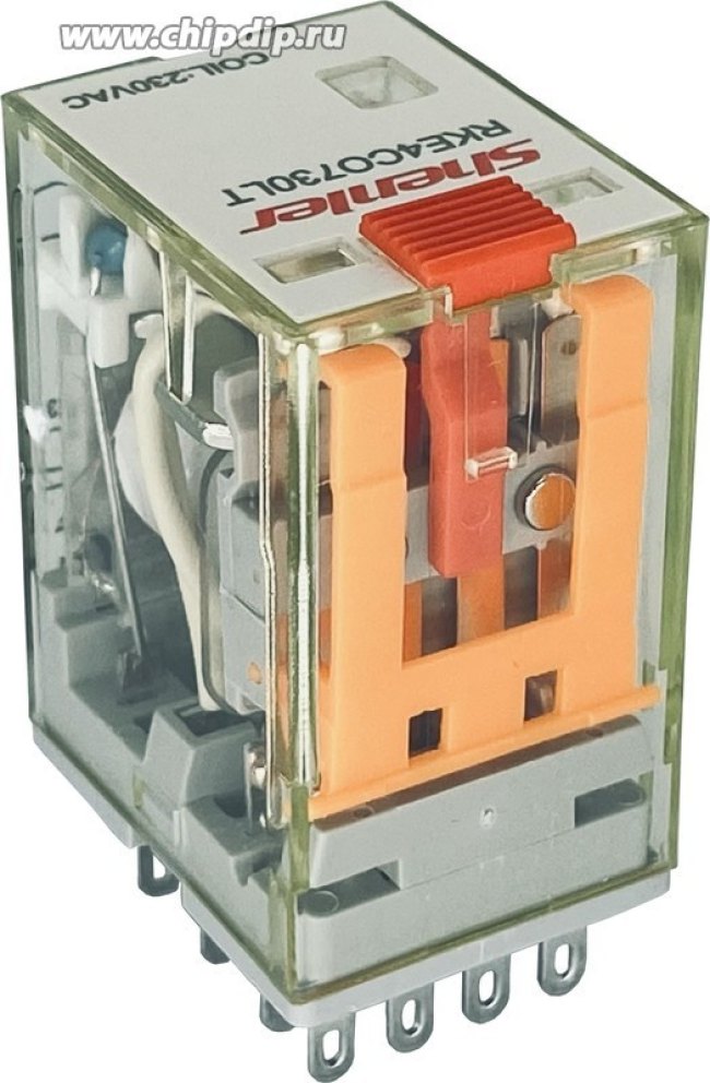 Реле RKE4CO730LT, 4CO, 5A(250VAC/30VDC), 230VAC, мех. индикация, тест-кнопка с блокировкой, LED Реле RKE4CO730LT, 4CO, 5A(250VAC/30VDC), 230VAC, мех. индикация, тест-кнопка с блокировкой, LED