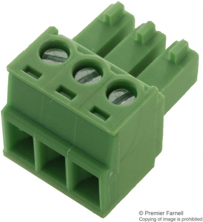 EBK-03-B, TERMINAL BLOCK, EUROSTYLE, 3 POSITION 24-12AWG