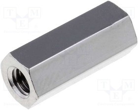 TDYSFF-M3/12, Дистанцирующая стойка с резьбой, 12мм, Внутр.резьба: M3, латунь