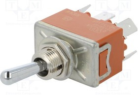 T215RAULCSAFJ, Переключатель: тумблер, Пол: 2, DPDT, ON-(ON), 15A/250ВAC, -25-85°C