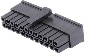 43025-2410, Headers &amp; Wire Housings MicroFit Rec Hsg DR 24 Ckt GW Black