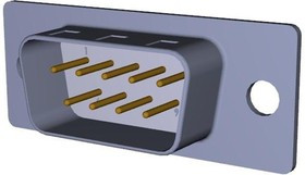 172-E09-103R911, D-Sub Standard Connectors 9 POS. SO./CUP MALE .225" SP/BL B/S