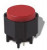 KS12-A1.5-BRN-5N-S, Миниатюрная кнопка без фиксации , 2 контакта, круглая, корпус черный, кнопка красная