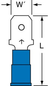 72M-250-32-P, Terminals 16-14 .250 MLE DISC