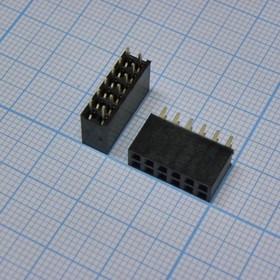 KLS1-208-2-12-S, (PBD-12), Гнездо на плату 2.54мм