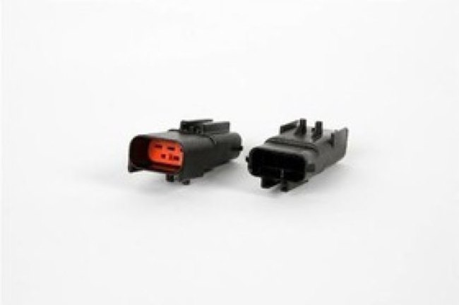 54200304, Automotive Connectors 3 way Male APEX 2.8 Unsealed Black CONN