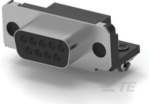747844-3, 9 Way Right Angle Through Hole D-sub Connector Socket, 2.74mm Pitch 747844-3, 9 Way Right Angle Through Hole D-sub Connector Socket, 2.74mm Pitch