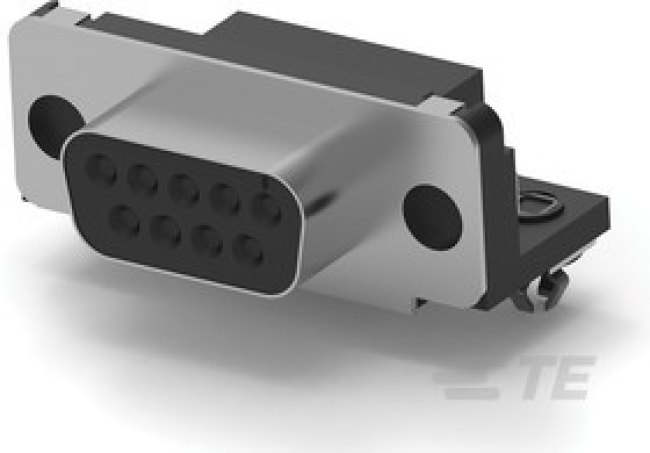 747844-3, 9 Way Right Angle Through Hole D-sub Connector Socket, 2.74mm Pitch