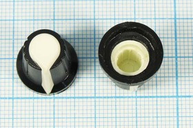 Ручка, внутренний диаметр d6,0, 9 зубцов, размер 15x16,7, пластик, серый/синий, KNRB