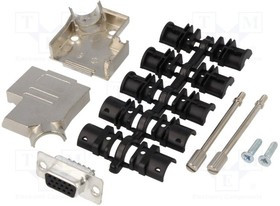 D45ZK09-HDS-K, Разъем D-Sub HD; PIN: 15; вилка; "мама"; пайка; на