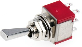 A201P3ZQ04, Toggle Switches DP ON-ON FLAT LUG TOGGLE SWITCH