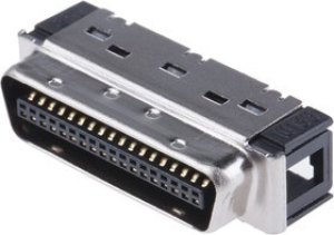 10136-6000EL, 101 36 Way Cable Mount D-sub Connector Plug, 1.27mm Pitch