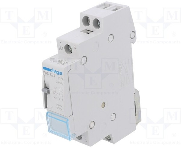 EPN524, Реле: установочное; бистабильное; NO x2; Монтаж: DIN; 16А; -5-40°C