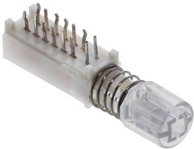 WBL4UEEYQR05CLR, Pushbutton Switches Illuminated, Right Angle Pushbutton Switch, 0.3A 30VDC, 4 pole, Latching, Yellow LED, Clear / Transpare