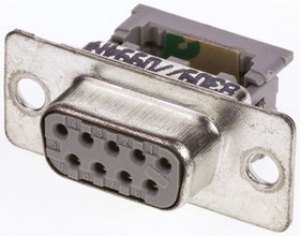 8309-6009, 8300 9 Way Right Angle Cable Mount D-sub Connector Socket, 2.74mm Pitch