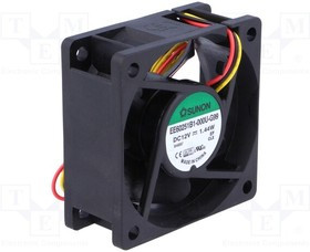 EE60251B1-G99, Вентилятор осевой, 12В DC, 60x60x25мм, подшипник качения, 39,93куб.м/ч, 34,5дБА