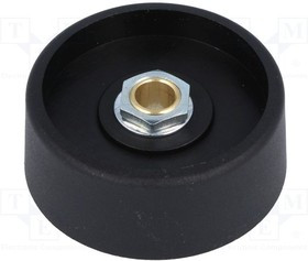 A3140069, Ручка, без указателя, полиамид, Диаметр оси 6мм, -40x16мм, черный