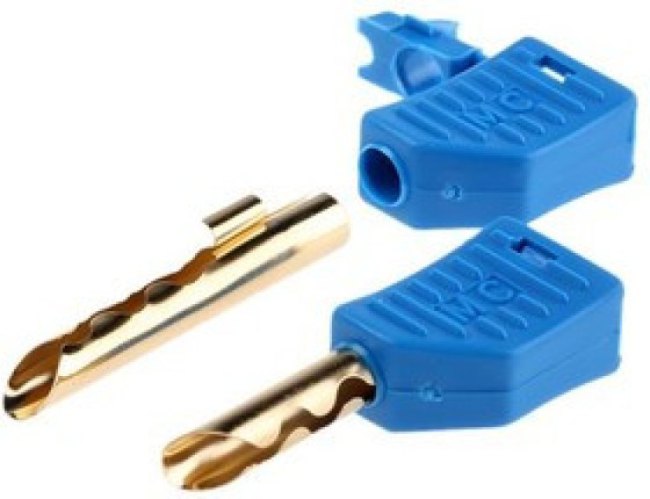 22.2060-23 22.1005, Blue Male Banana Plug Solder 30 V ac, 60 V dc