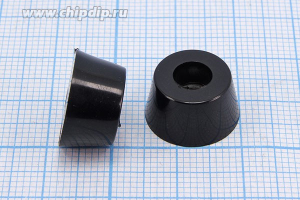 RL-SR-15x12x8, Ножка приборная коническая, армированная шайбой, ø15мм, высота 8мм; №15772 ножка прибор 15x8\h- 2,5/отв 3,0\резин\конус\