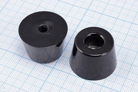 RL-SR-27x21x18, Ножка приборная коническая, армированная шайбой, ø27мм, высота 18мм; №15757 ножка прибор 27x18\h- 7,5/отв 5,0\резин\конус\