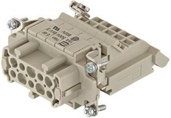 09330104725, Heavy Duty Power Connectors FEMALE INSERT 10 POLES+PE