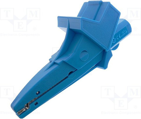 PJ5004-LM-IEC-BU, Зажим "крокодил", 20А, 1кВDC, синий, Диап.захвата: макс.25мм PJ5004-LM-IEC-BU, Зажим "крокодил", 20А, 1кВDC, синий, Диап.захвата: макс.25мм