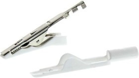 930318107, Crocodile Clip, Brass, Bronze Contact, 8A, White