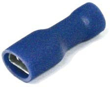 Клемма розетка, 4,8x0,8, обжимная, изолированная синяя