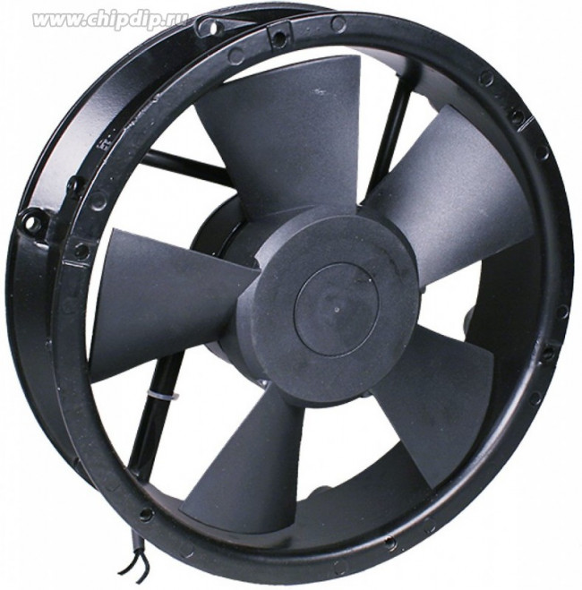 G22060HA2BL, (220*220*60 220V), Вентилятор 220В AC, 2600об/мин. 11.5м3/мин, 220х220х60мм, 5 лопастей, подшипник качения, тип вывода - провод