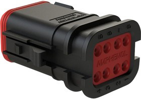 AT06-08SB-OMBLK, Automotive Connectors 8 Pin Overmold Plug Socket, BLACK AT06-08SB-OMBLK, Automotive Connectors 8 Pin Overmold Plug Socket, BLACK