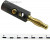 10-0015 GOLD black, Штекер 10-0015 GOLD чёрный, винтовое крепление