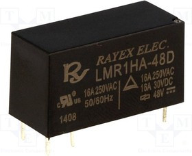 LMR1HA-48D, Реле: электромагнитное, SPST-NO, Uобмотки: 48ВDC, 16A/250ВAC, 16А
