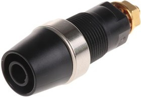 SAB 6922 AU / SW, Black Female Banana Plug 1kV SAB 6922 AU / SW, Black Female Banana Plug 1kV