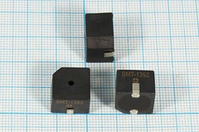 Зуммер магнитоэлектрический без генератора, 13x13x9, напряжение 12В, сопротивление 140 Ом, частота 2