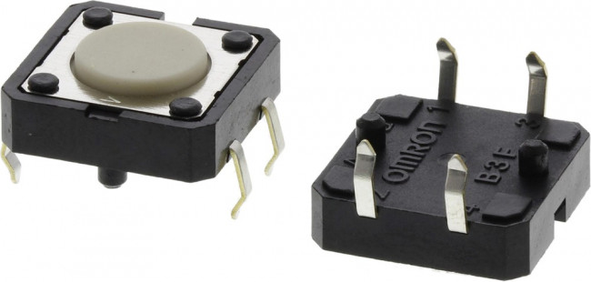 B3F-4000, Tactile Switches 12x12mm Std Ht 4.3 Gen Purpose 130g