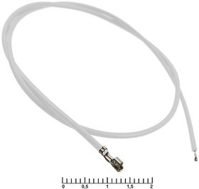 HB 2,00 mm AWG26 0,3m white, Разъём питания низковольтный HB шаг 2,00 мм AWG26 0,3m белый, 1 контакт