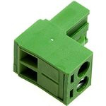 5ESDV-02P, Клеммник угловой, шаг 5.00мм, 2 контакта (15A 300V)