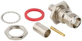122415, RF/COAXIAL, TNC BULKHEAD JACK STR 50 OHM CRIMP