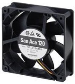 9G1224M402, DC Fans DC Axial Fan, 120x120x25mm, 24VDC, High Performance
