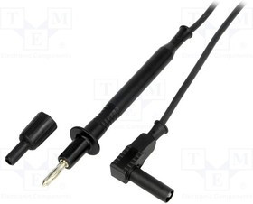 PJ4412F4-100-B, Измерительный провод, 20А, в корпусе, Uном: 1кВ, Дл: 1м, черный