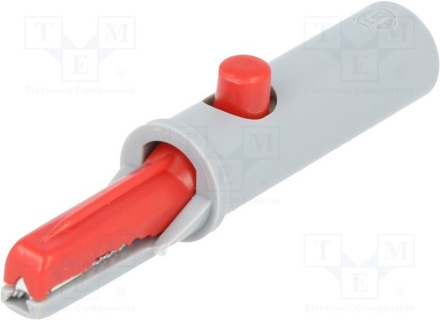 AK 10 RT, Зажим "крокодил", 6А, 60ВDC, красный, Диап.захвата: макс.7,5мм AK 10 RT, Зажим "крокодил", 6А, 60ВDC, красный, Диап.захвата: макс.7,5мм