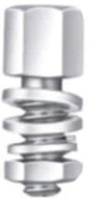 M24308/26-2P, D-Sub MIL Spec Connectors Female Screwlock, 0.625" shaft, Stainless Steel, Passivated finish