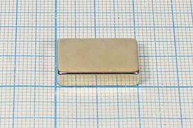 Магнит 20,0x12,0x 5, параллелепипед, рабочая температура -60~80C, Ni, класс N35