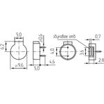Излучатель звука магнитоэлектрический без генератора 10x 5m11мм, 3.6В, 25 Ом, 2.731 кГц, выход звука