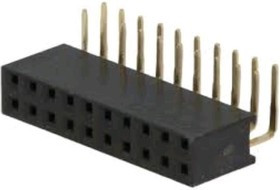 PBD-20R (DS-1024 - 2x10 - R), Гнездо на плату 2.54мм 2х10pin угловое