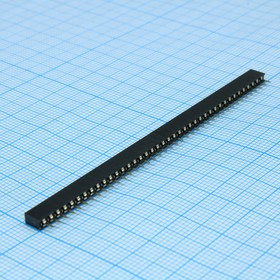 DS1026-01-1X40S8BV, (PBS2-40), Гнездо на плату 1x40 конт., шаг 2.00мм, высота 4.3мм, позолоч.