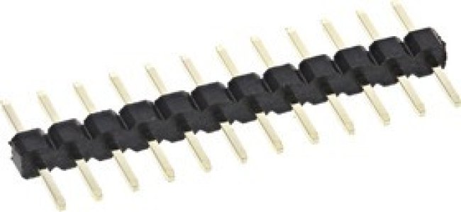 M22-2011205, Headers &amp; Wire Housings 12 SIL VERT PIN HDR GOLD